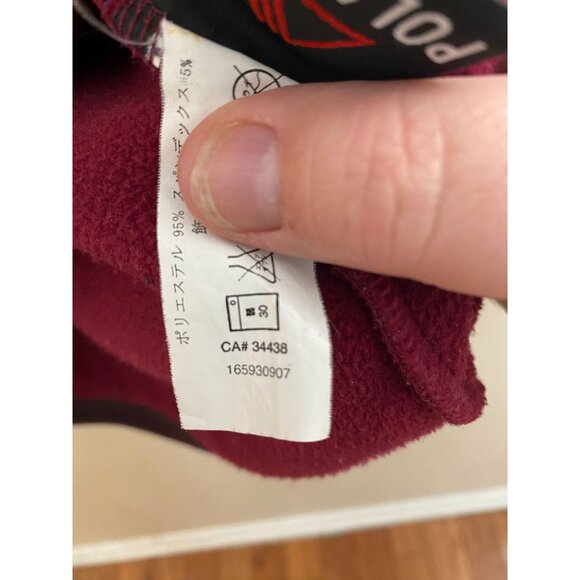 Women's Arc'teryx Fleece 1/4 Zip Pullover Sweater Maroon Red Size Large - Picture 5 of 5